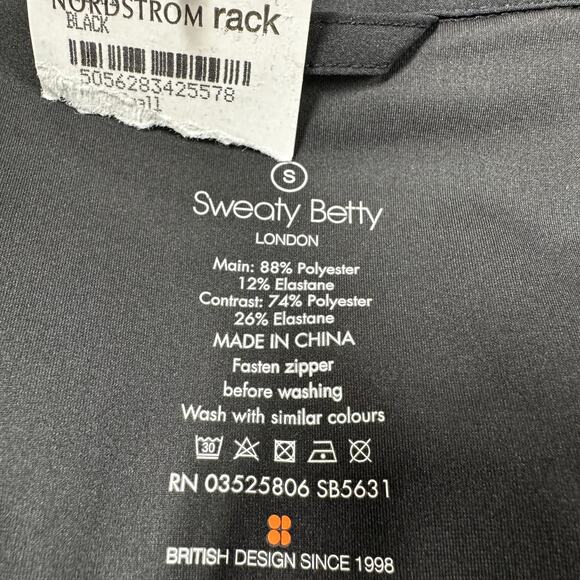 Sweaty Betty Fast Track Running Jacket Black Women's Size Small New With Tag - Picture 4 of 7